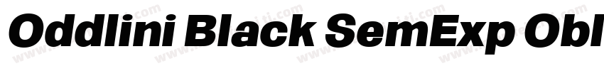 Oddlini Black SemExp Obli字体转换